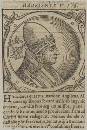 Bildnis von Papst Hadrianus IV.