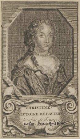 Bildnis von Christine Victoire de Baviere, Daufine de France