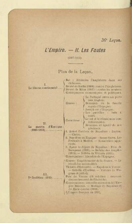 L'Empire. - II. Les Fautes