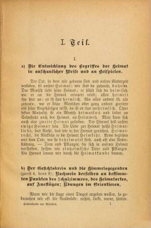Heimatkunde von München und Umgebung : Stoff-Sammlung für den heimatkundlichen Unterricht der Münchener Volksschulen. Nach den Münchener Verhältnissen und dem Münchener Lehrplane zusammengestellt und mit den einschlägigen Planen versehen vom Lehrerinnen-Verein München