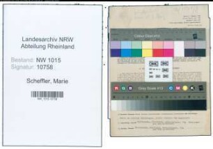 Entnazifizierung Marie Scheffler , geb. 18.04.1896 ()