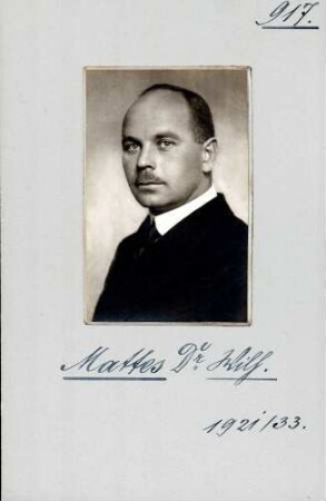 Mattes, Wilhelm, DVP