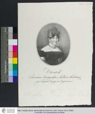 Elisabeth. Souveraine Landgræfin zu Hessen Homburg geb: Königliche Prinzessin von Grossbritanien