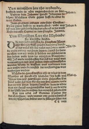 Van Mynschen Lere tho Mydende. De Twölffte Artikel.