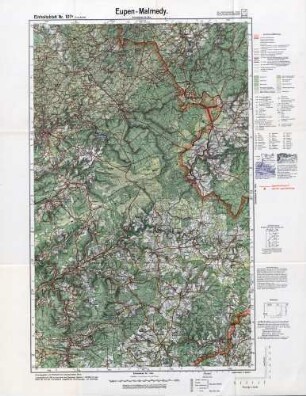 Reichskarte: Einheitsblatt 107a (1cm-Karte) Eupen-Malmedy
