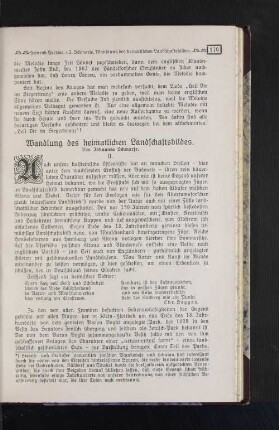 Wandlung des heimatlichen Landschaftsbildes.