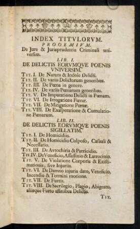 Index Titulorum.