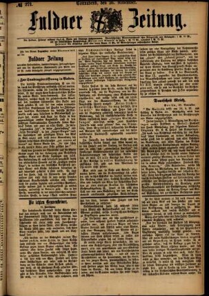 Ausgabe vom Samstag, den 26. November 1887.