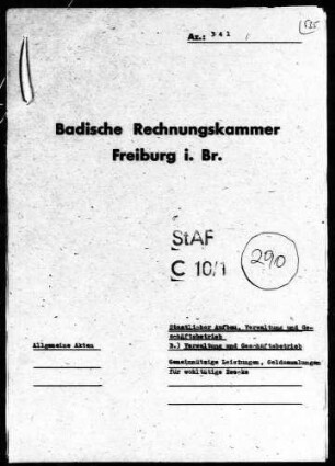 Geldsammlungen für wohltätige Zwecke
