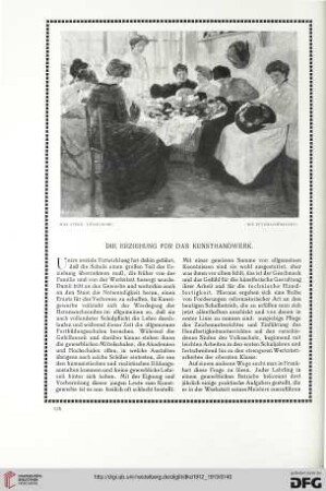 Die Erziehung für das Kunsthandwerk
