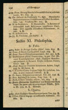 196-213, Sectio XI. Philosophia.