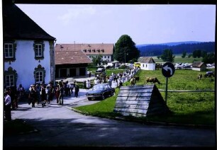 Wies: Kühe weiden vor der Kirche