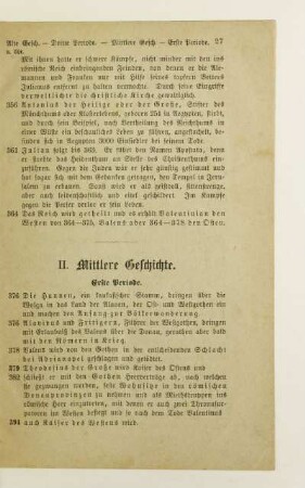 II. Mittlere Geschichte