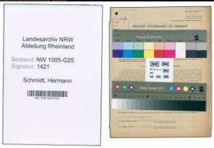 Entnazifizierung Hermann Schmidt , geb. 23.04.1891 (Handelsvertreter)