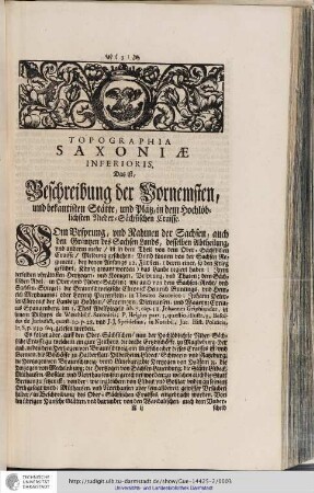 Einführung - Beschreibung der Sttte und Plätz im Nieder-Sächsischen Craisse