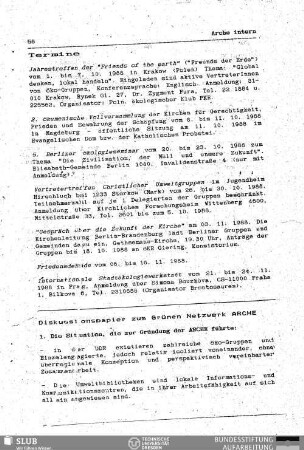 Diskussionspapier zum Grünen Netzwerk Arche
