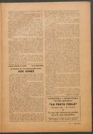 En Memoria de otro Desaparecido Ilustre Jose Gomez