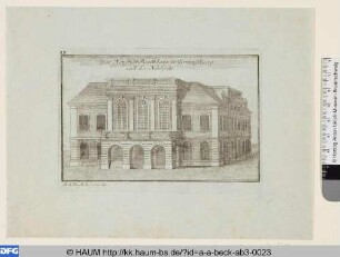 Das Neustadt Rathhaus in Braunschweig nach der Nordseite [Neustadt-Rathaus in Braunschweig, Nordseite]