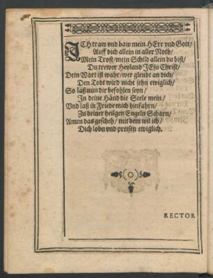 Ich traw und baw mein Herr und Gott/ [...]