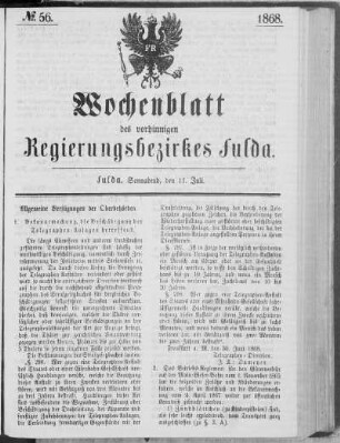 No. 56., Ausgabe vom 11. Juli 1868