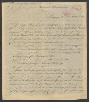 Brief an Ludwig van Beethoven : 22.03.1824