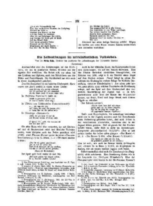 Die Leibesübungen im mittelalterlichen Volksleben : (Fortsetzung)