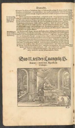 Das II. teil des Evangelii S. Lucas/ von der Aposteln Geschichte.
