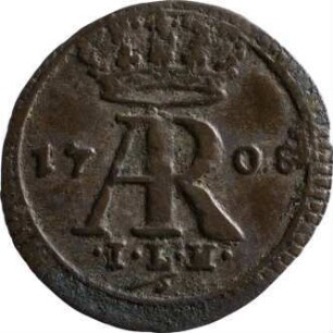 Münze, Pfennig, 1708