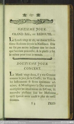 Onzieme Jour. Grand Bal, Ou Redoute