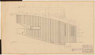 Schauspielhaus, Bochum: Zuschauerhaus Innen: Schnitt Zuschauerraum durch Gebäudeachse 1:50