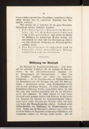 Abkürzung der Wartezeit