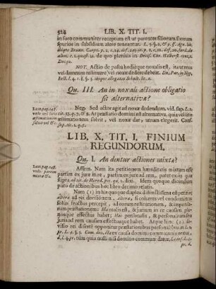 Lib. X. /Tit. I. Finium Regundorum. - Tit. IV. Ad Exhibendum.