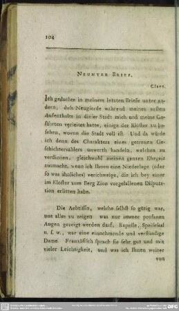 Neunter Brief. Cleve