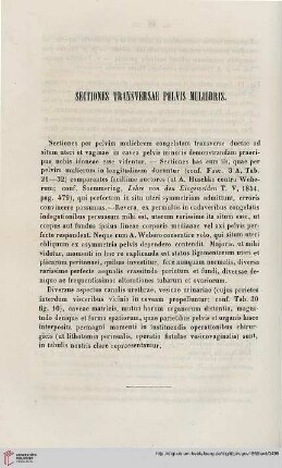 Sectiones transversae pelvis muliebris