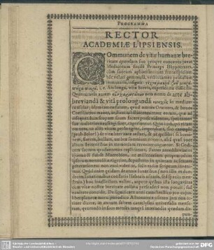Rector Academiae Lipsiensis