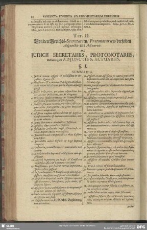Tit. II. Von den Berichts-Secretarien, Protonotarien, derselben Adjunctis und Actuariis