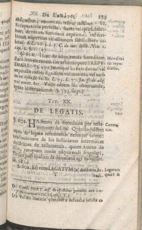 Tit. XX. De Legatis.