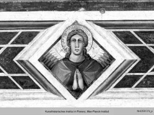 Szenen der Passion Christi : Rahmungen der Passionsszenen: Pelikan, Propheten, Heilige, Engel