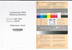 Entnazifizierung Horst Rittermann, geb. 26.03.1915 (Kaufmann)