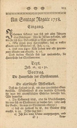 Am Sontage Rogate 1758
