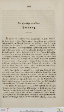 Die ehemalige Herrschaft Triberg