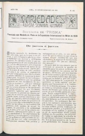 De jueves á jueves