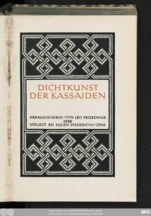 Dichtkunst der Kassaiden