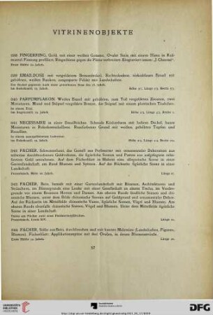 Vitrinenobjekte (Nr. 338-353)