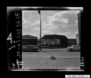 Straßenansicht des WF-Geländes, Foto 1973