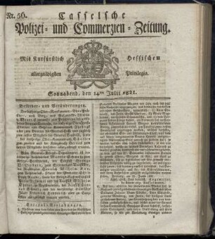 Nr. 56, Sonnabend den 14ten Julii. 1821