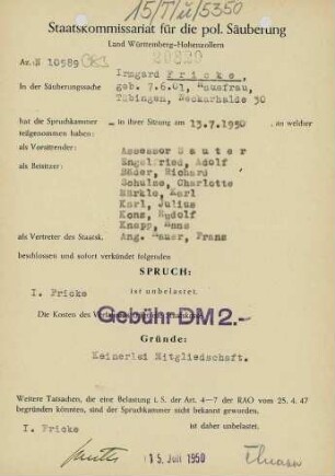 Fricke, Irmgard