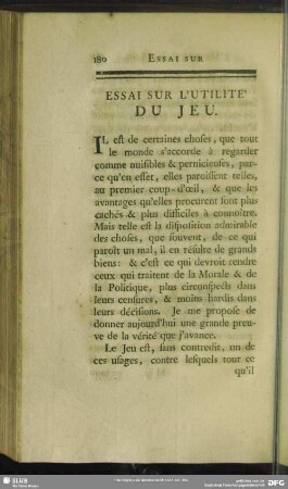 [VI.] Esseai sur l'utilité du Jeu