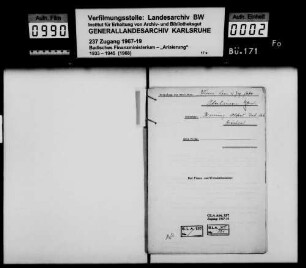 Blum, Leon, Zigarrenfabrik in Lampertheim, Herstellungsbetrieb Oberhausen Käufer: Alfrd Breining, Zigarrenfabrikant Bruchsal