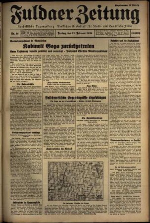 Ausgabe vom Freitag, den 11. Februar 1938.